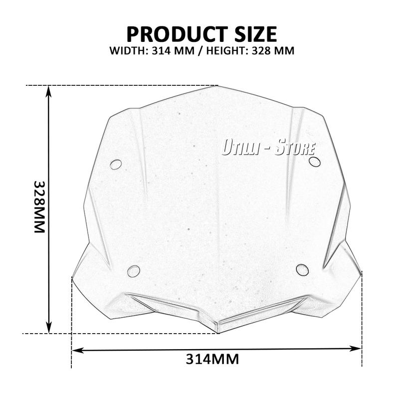 Motorcycle Windscreen Windshield Air Deflector Glass For BMW R1200GS LC 2013- R 1200 GS LC Adventure 2014- R1250GS R1250 GS ADV