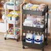 Household 3-layers Small Cart Storage Rack Floor To Floor Kitchen Bedroom Bathroom Storage Rack Storage Rack With Wheels