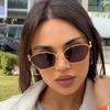 Модные металлические солнцезащитные очки Трендовые женские «кошачий глаз» Уличные очки для фотосессий Знаменитые в интернете очки «инопланетяне»