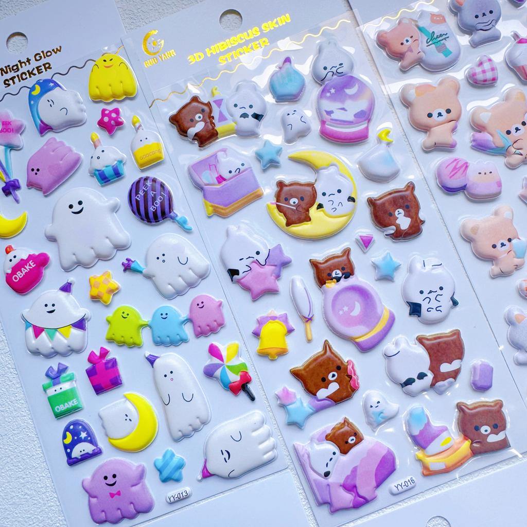 1 шт./4 шт. Мультяшные животные Домашние питомцы Медведь Привидение 3D Пухлые наклейки Скрапбукинг Сделай сам Дневник Канцелярские наклейки Декор Школьные принадлежности