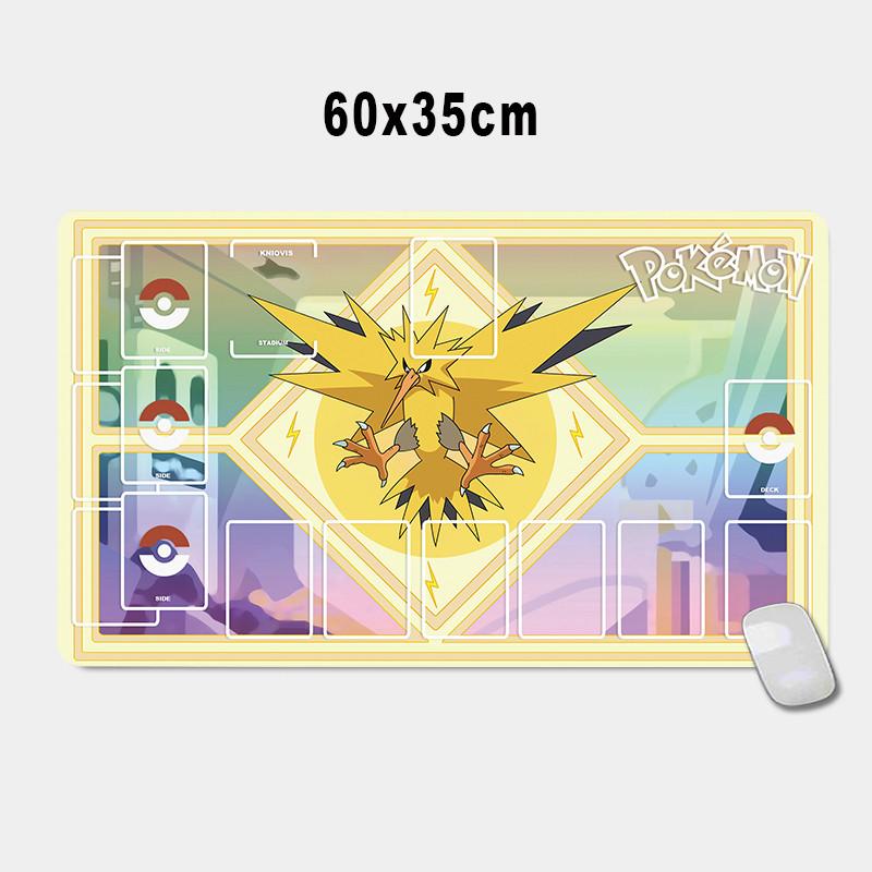 Large Pokemon Pikachu TCG Playmat Extended Rubber Card Mat with BattleDeck Zones