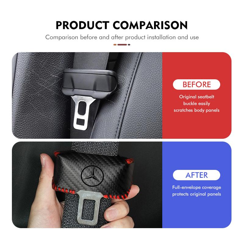 AABCW1 For Benz Car Styling Seatbelt Protector Clip Anti-Collision Anti-Scratch Cover Accessories CITAN VITO SPRINTER CLS SLK Sport ML