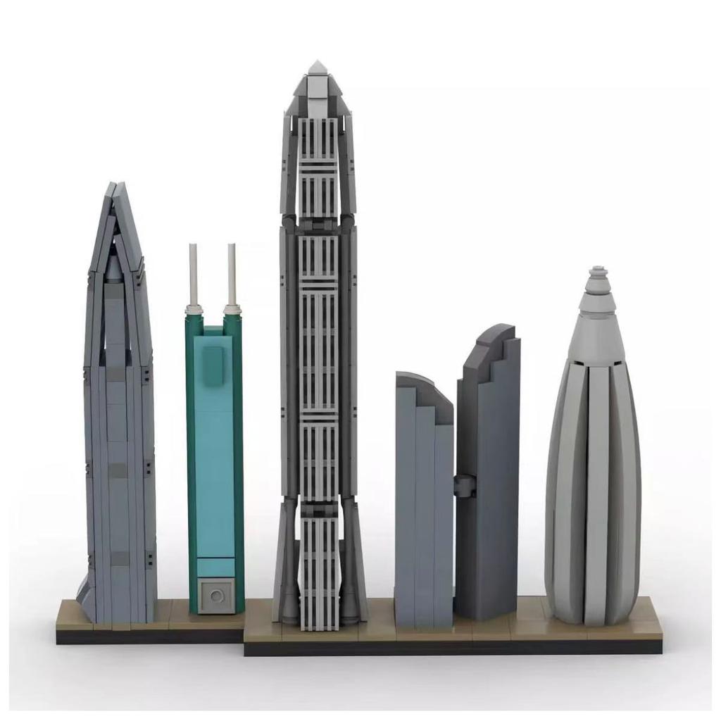 MOC Пазл Игрушка Строительные Блоки Декорация Силуэт Шэньчжэня Креативный Уличный Пейзаж Серия Городская Архитектура Детский Пазл Режим