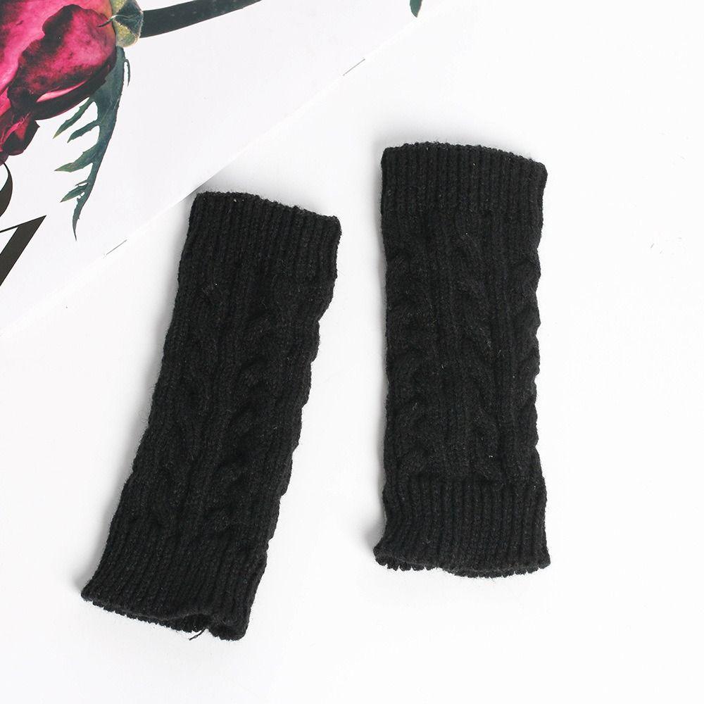 Уличные вязаные перчатки без пальцев эластичные перчатки модные аксессуары перчатки на запястье женщины девушки