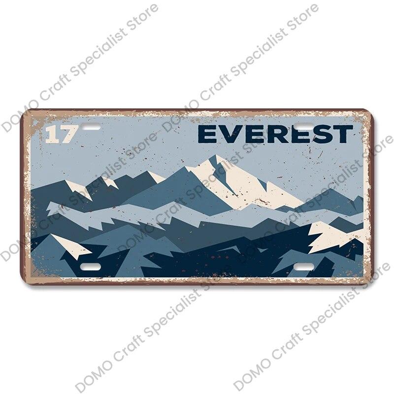 National Landmark Poster Car License Plate Retro France New York Australia Metal Tin Signs Wall Decor Garage Car Club