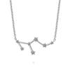 Jiamiaoi 12 Constellation Necklace 925 Sterling Silver Constellation Pendant Necklace Delicate Rhinestone Constellation Sign Elegant Cubic Zirconia