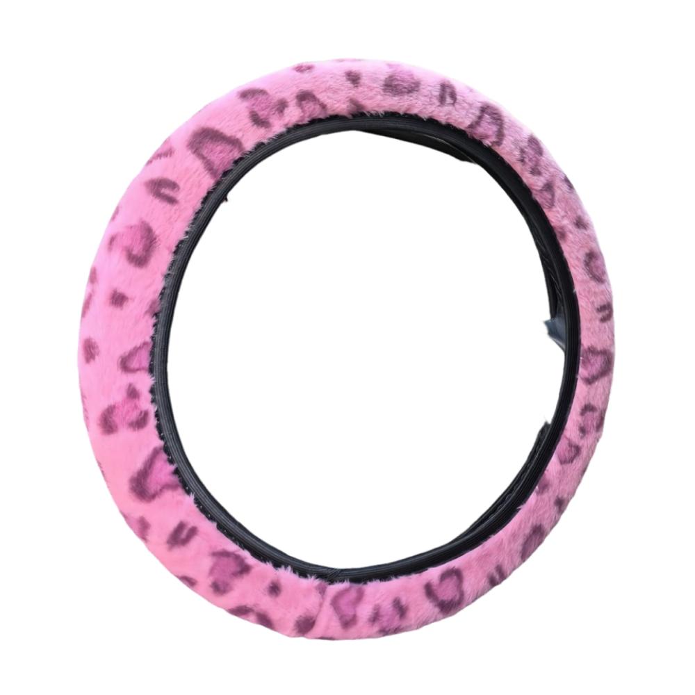 Leopard Fur Steering Wheel Cover 38cm Car Steering Wheel Cover Steering Wheel Cover Vehicle Wheel