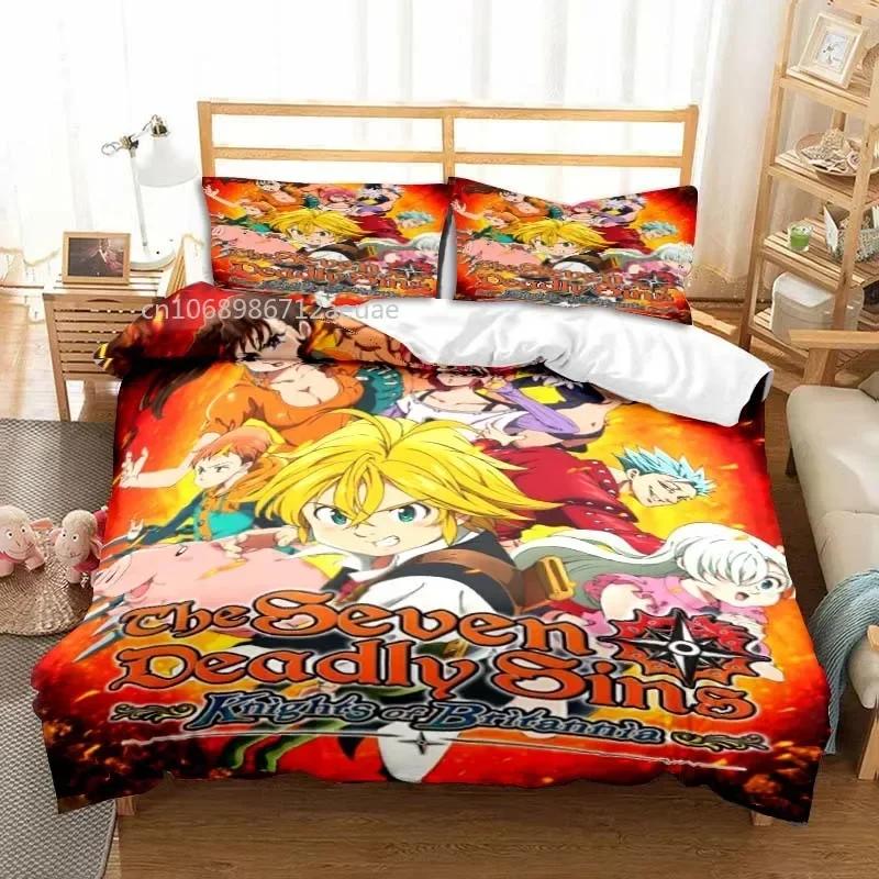 New Anime The Seven Deadly Sins All Season Twin Bedding Set 2/3 Piece Comforter Set Bed Duvet Cover Double King Comforter Cover