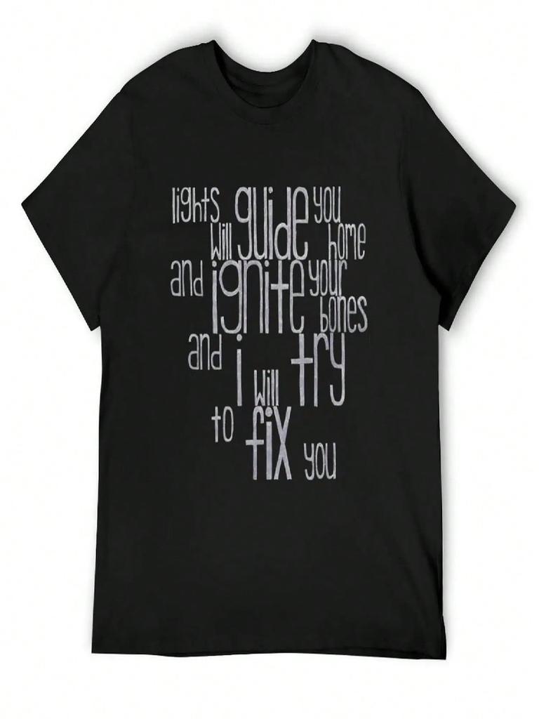 (Shiny) Fix You T-Shirt Quick Drying Customs Customizeds Tops T Shirts For unisex Graphic