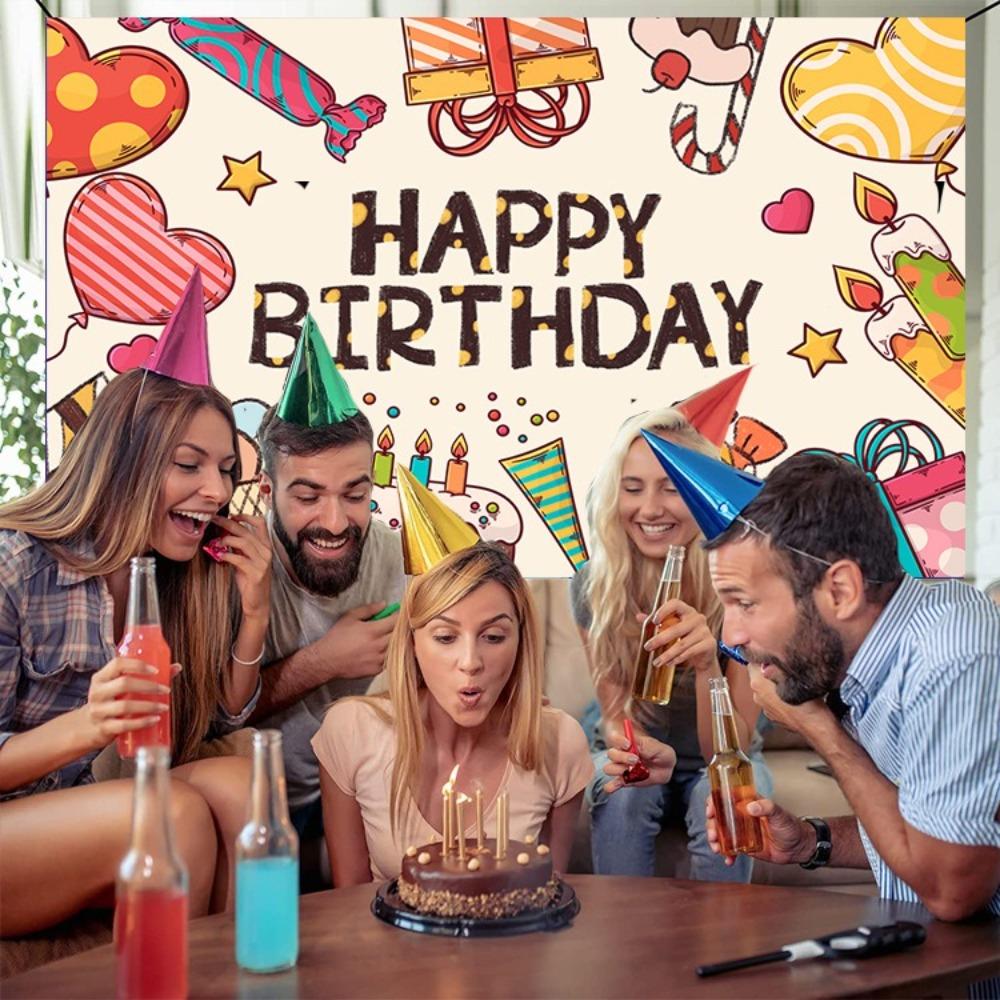 Милый фон для вечеринки по случаю дня рождения Праздничный баннер для вечеринки Празднование дня рождения