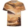 Мужская футболка God Beast 3D цифровая печать круглый вырез короткий рукав модная футболка топ