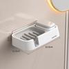 Drainable Soap Box Wall Mounted Soap Container Tray Soap Dish  Bathroom Kitchen Sink Organizer