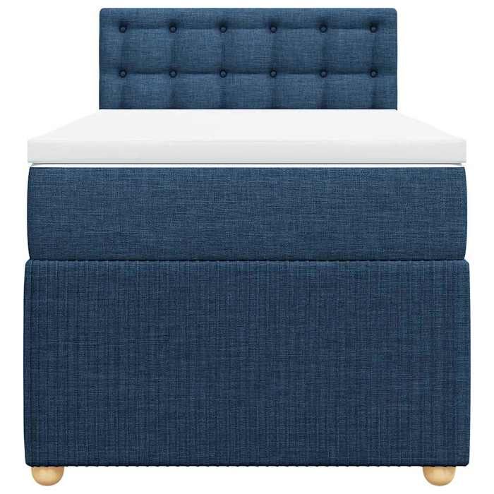 Maison Exclusive - Sommier à lattes de lit avec matelas Bleu 100x200 cm Tissu