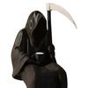 Sitting Grim Reaper Figurine Black Robe Man Ornament Gothic Faceless Man