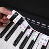 61/88 Keys Piano Stickers Tear Resistant Washable Paste-free Great Stickiness Clear Print Piano Learning Aid Musical Scale