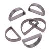 6pcs Alloy Napkin D-rings Dinner Cloth Holder Matte Gold/Silver/Black 4.7cm/1.85In Simple Design Decor Wedding Birthday Party