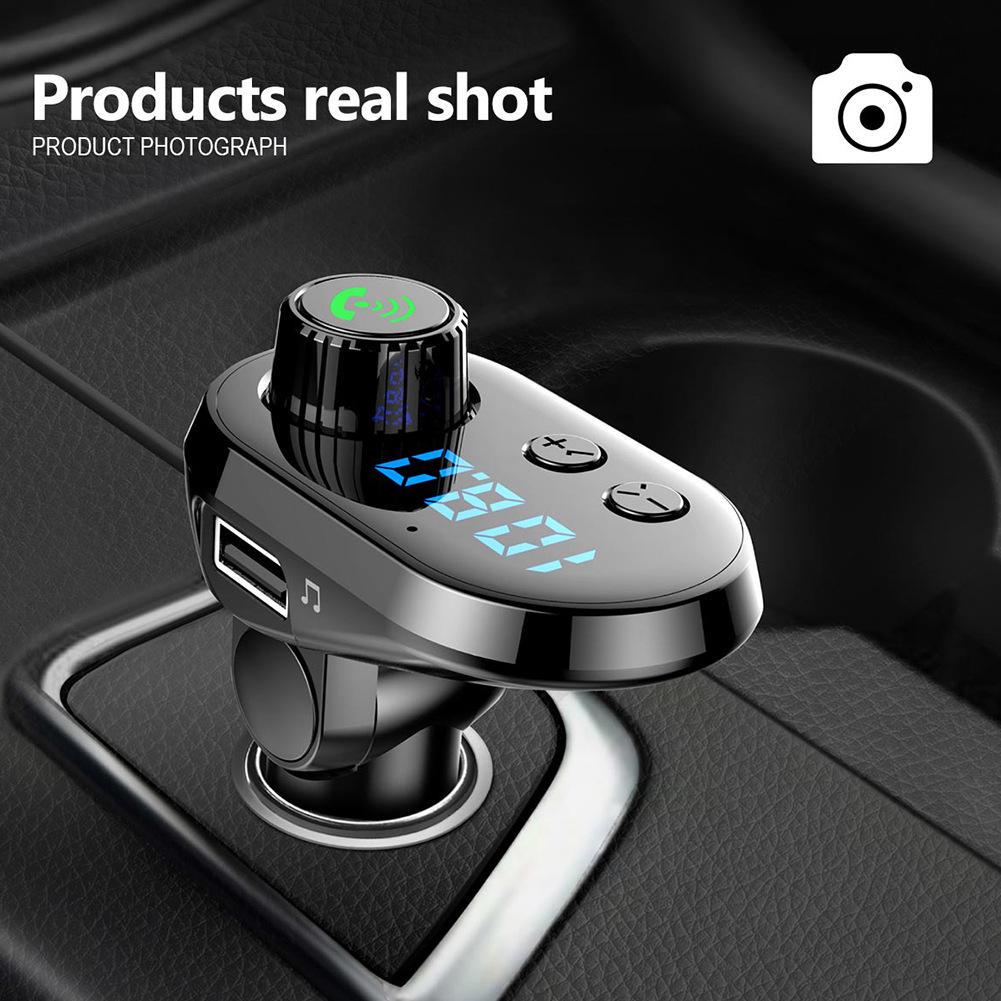 Автомобильный MP3-плеер Bluetooth 5.0 FM-передатчик Комплект громкой связи 3.1A USB Автомобильное зарядное устройство IOS Android Type C