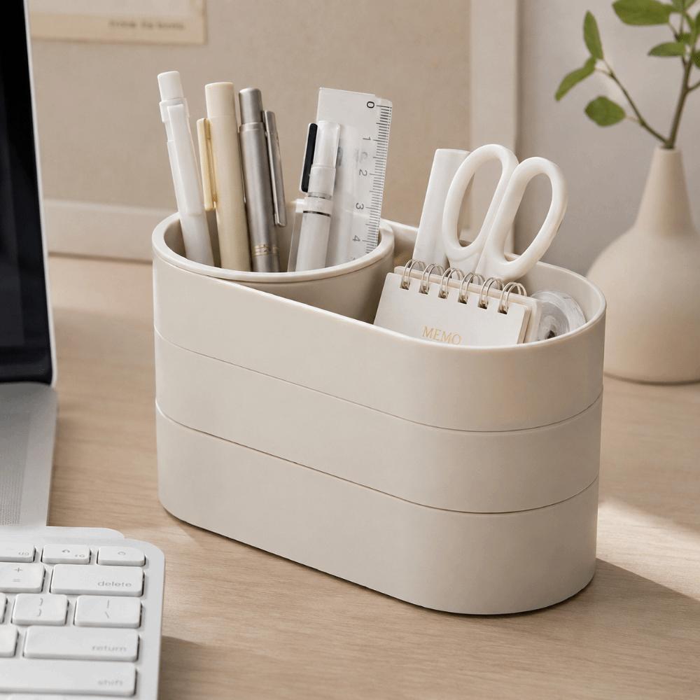 Minimalist Makeup Brush Storage Bucket Large Capacity Jewelry Storage Box Student Desktop