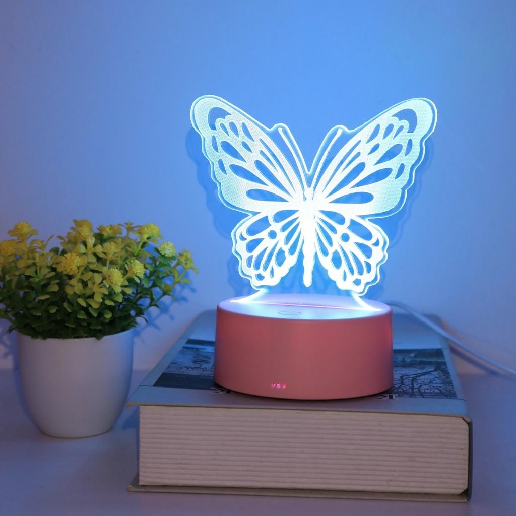 3D Butterfly Creative Night Light USB Home Decoration Table Decoration Living Room Bedroom Decoration Light Birthday Gift