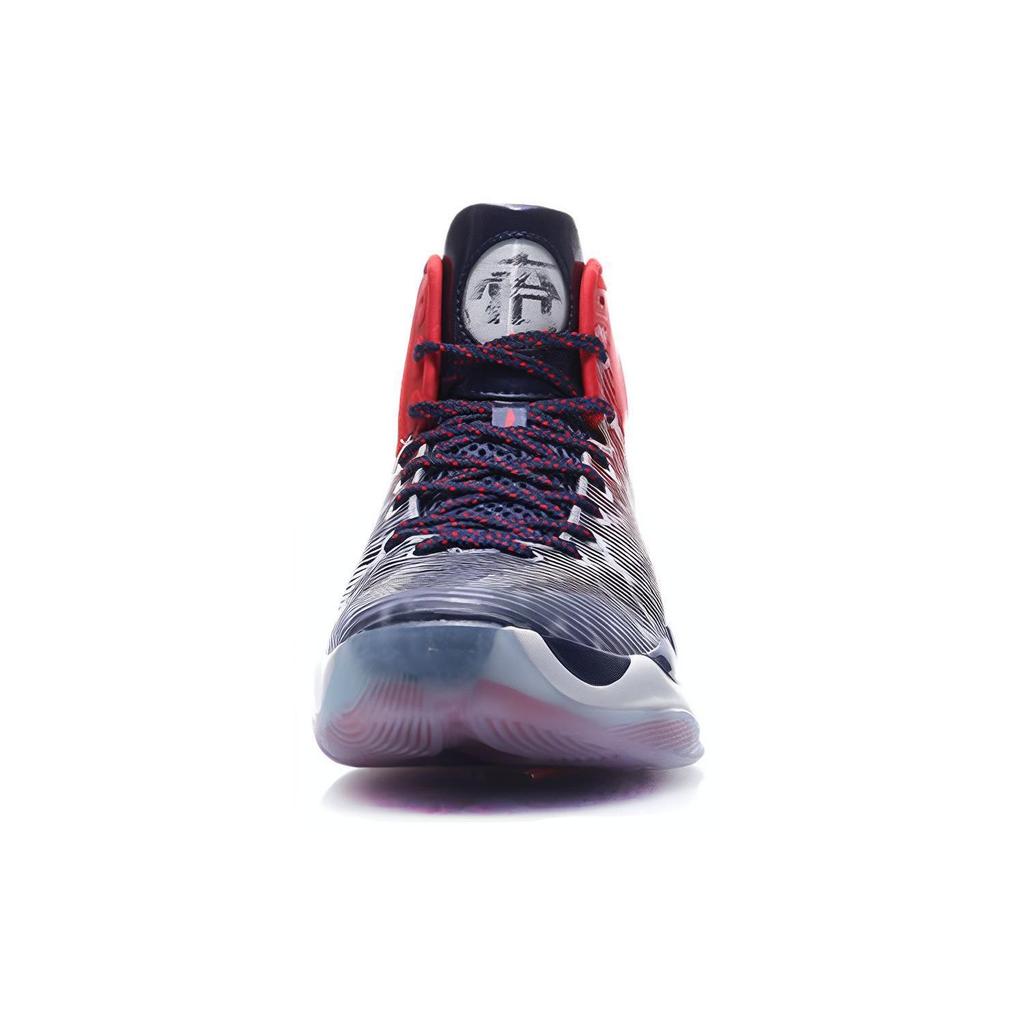 Li Ning YuShuai 11 Амортизирующие Высокие Баскетбольные Кроссовки Мужские Цвет Драконий Фрукт Красный ABAM023-4