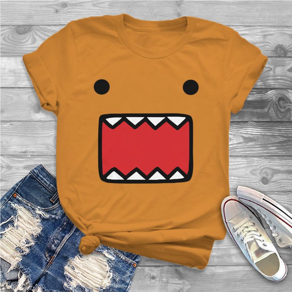 Domo Классические женские рубашки Domo Kun Оверсайз футболка Харадзюку Винтаж FeУнисекс Блузки
