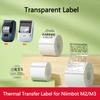 Прозрачные этикетки Niimbot M2/M3, самоклеящаяся термотрансферная бумага для печати, водонепроницаемые, устойчивые к разрыву, прозрачные запечатывающие наклейки