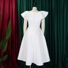 Женское элегантное платье-миди с оборками, высокой талией, А-силуэта, для вечерней вечеринки