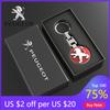 2026 Hot Car Sticker Peugeot Car Badge Keychain Zinc Alloy Keyring Pendant Accessories For Peugeot 107 408 4008 308 3008 5008 50