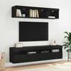 TV Wall Shelves 2 pcs Black Oak Effect 80 x 30 x 40 cm