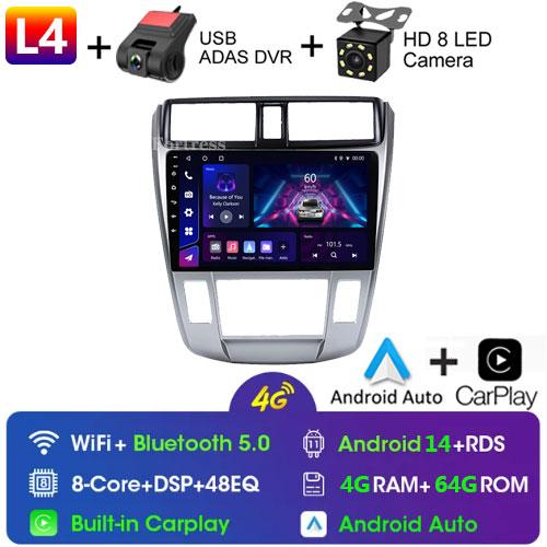 2 Din Car Radio Android Carplay Stereo For Honda City 2008 2010 2011 2012 2013 Мультимедиа HD Экран Автомагнитола Головное Устройство Wifi