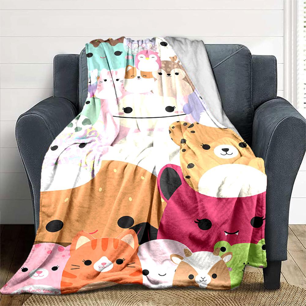 1pc Blanket - squishmallows Print Design,Lightweight Blanket for Sofa,Bed- Soft &Warm,Gift for All Seasons