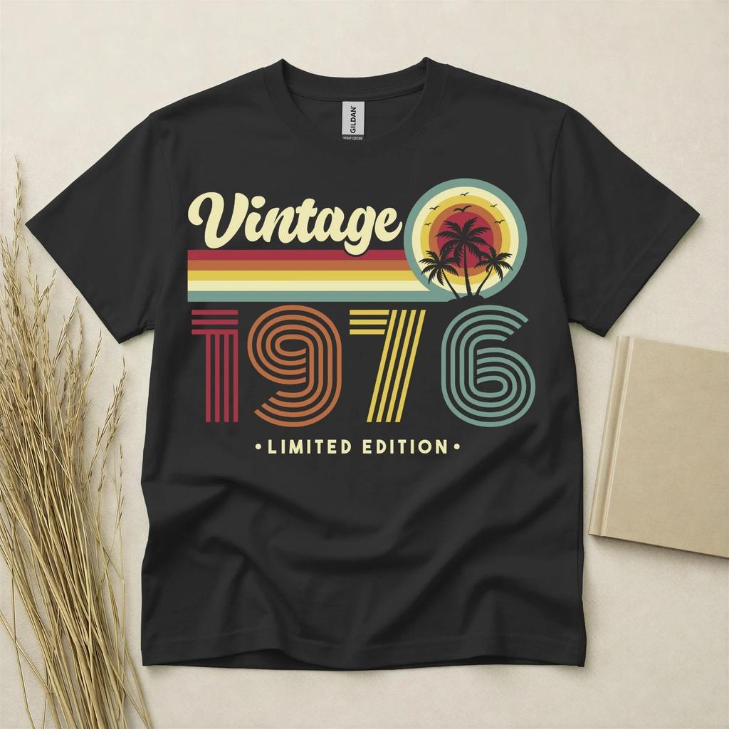 50th Birthday shirt Born In 1976 50 Years Old Gifts Vintage Palm Tree Fifty