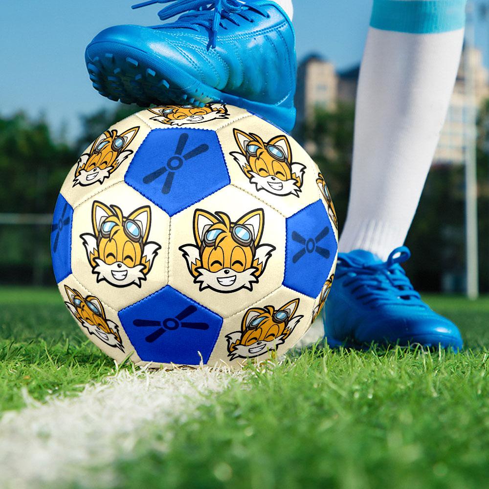 1pc Sonic the Hedgehog Soccer Ball Size 5 Indoor Soccer Ball Fashion Colorful Backyard Game - Great For Sports Fans Gift HE46