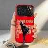 Чехол для телефона со звездой кунг-фу Джеки Чаном Для iPhone17,16,15,14,13,12,11,Pro,MAX Серый Матовый Силиконовый Черный Чехол