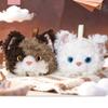 Curly Fur Kitten Key Ring Mini Plush Bag Pendant Stuffed Animal Charm Cat Key Chain  Birthday