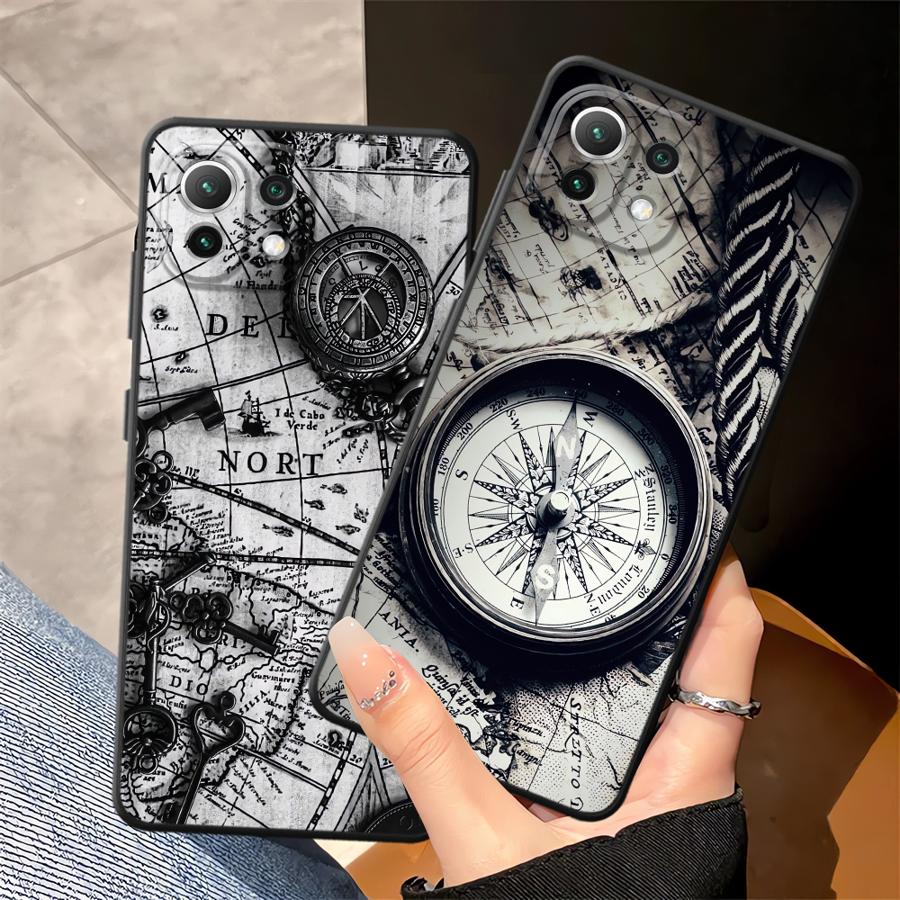 Funda Phone Cover Case for Xiaomi Mi 14 11T 13 Lite 12X 12 10T 12T Pro 11 Retro Map Table