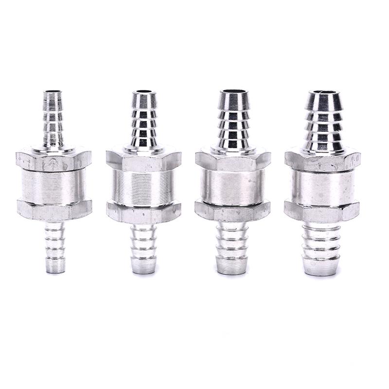 One-Way Non-Return Check Valve Aluminium Fuel Water Gas Air Vacuum Petrol Diesel 4 Size Valves 6/8/10/12mm For Marine Automotive