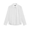 MD Spring and Summer Women's Clothing French Style Young Minimalist Asymmetric Hem Cotton Blend Long Sleeves Shirt 5135835