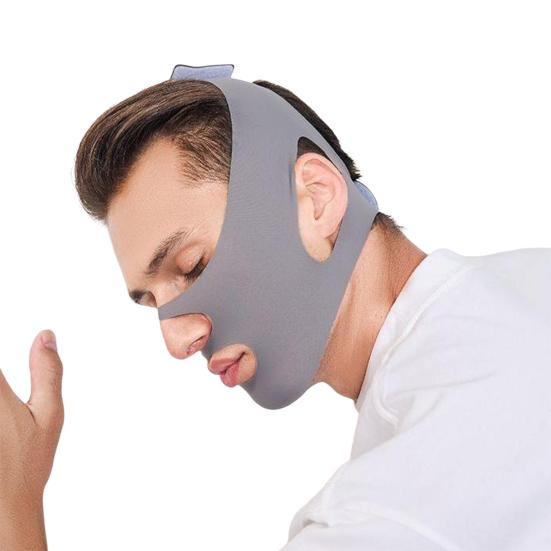 Adjustable Face Slimmer Belt for Men Breathable Anti-snoring Chin Strap Adjustable Double Chin Reducer Deep Sleep Promoter