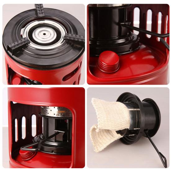 Portable Kerosene Stove Lightweight 10-Wicks Camp Stove Heater Outdoor Cooking BBQ Picnic Camping Hiking 2-4 Person Kerosene Furnace Burner