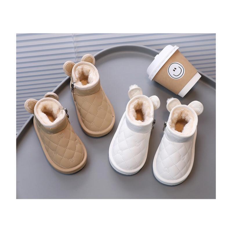 Корейская версия милых детских зимних ботинок, детская хлопковая обувь, зимняя детская обувь для малышей, женские бархатные утолщенные хлопковые ботинки