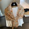 Summer Silk Scarf Shawl Sun Protection Dual-Purpose Yarn Scarf Scarf Spring And Autumn Ethnic Style Versatile Decorative Cotton And Linen Scarf