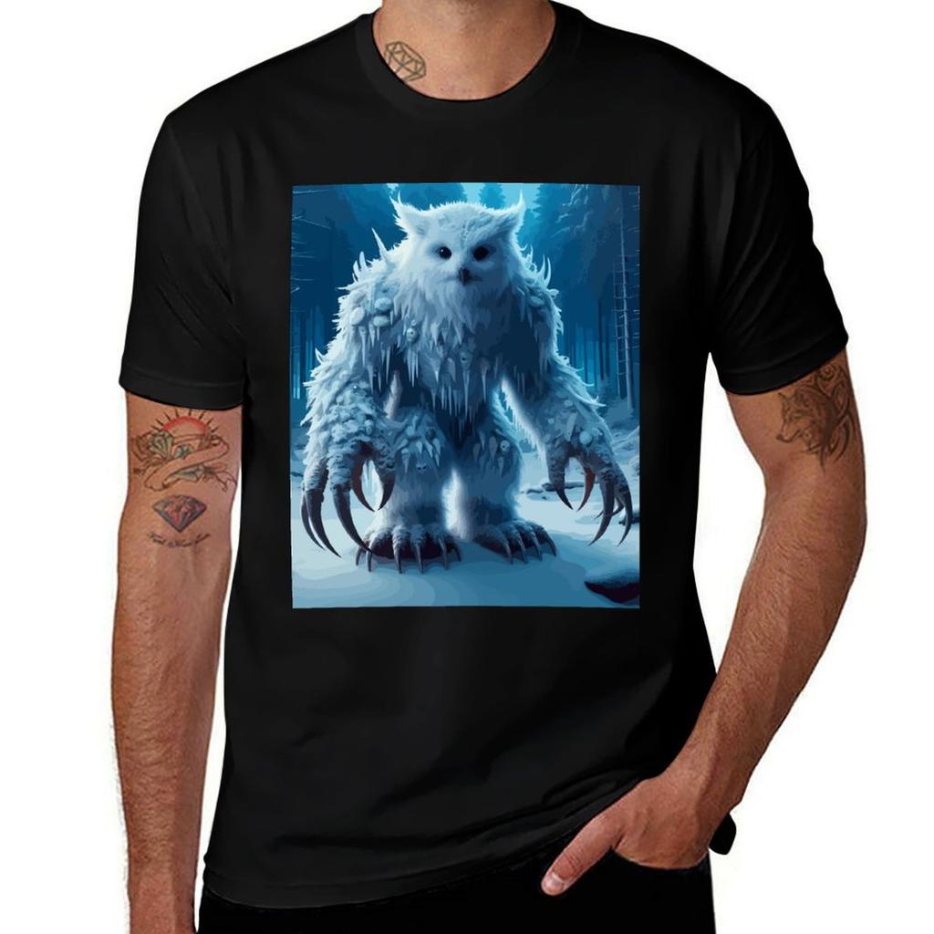 Snowy Owlbearfunny Tshirt Daily Wear Plain Short Sleeve Shirt