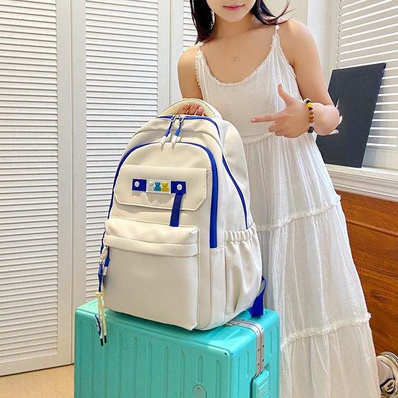 Модный многокарманный нейлоновый женский рюкзак, женский большой водонепроницаемый рюкзак, портативный школьный рюкзак для девочек, школьная сумка для студентов