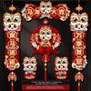 Wall Hanging Horse Year Couplet Flocking Design Door Stickers Festival Supply  Chinese New Year