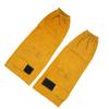 Pair Welding Sleeve Cowhide Wearproof Heat Resistant Golden Yellow for Mechanical Operation