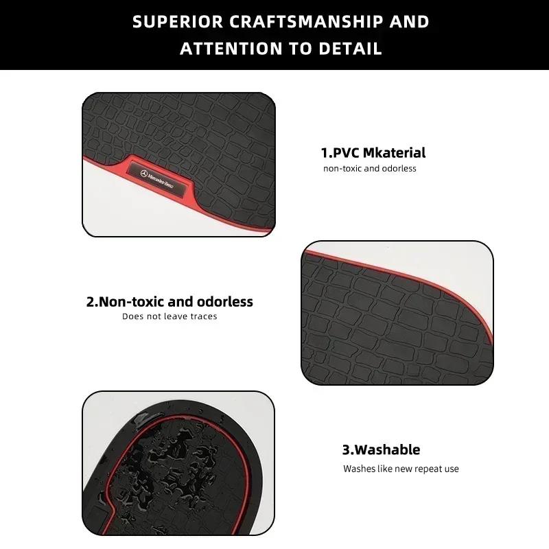 WUGL8 Car Dashboard Anti-slip Sticky Mat PVC Phone Anti-slip Storage Pad For Mercedes Benz AMG W204W205 W203 W211 W201 W210 W108 W124