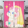 Розовые шторы в виде кота, тюль для детской комнаты, затемняющие шторы для спальни, шторы для домашнего интерьера, 2 шт., перегородка для гостиной, кухни