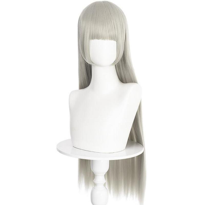 80 см Kakegurui Компульсивный Игрок Момобами Ририка Прямой Парик Косплей Костюм Термостойкие Синтетические Волосы Женщины Косплей Парики