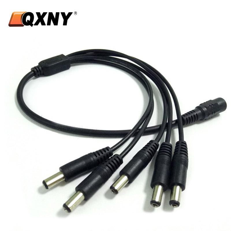 Разъем питания постоянного тока 5,5 мм, кабель питания постоянного тока, 1 гнездо на 5 штекеров, разветвитель-адаптер для камеры видеонаблюдения и светодиодной ленты Blackup Camer